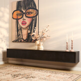 Starfurn - Tv meubel Madison - Zwart - 35x240x30 cm