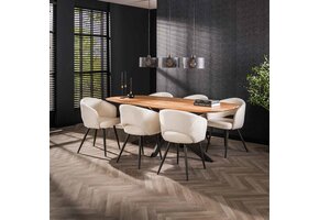 Hoyz Collection - Eetkamertafel Arhus Solid 180cm - Acaciahout - 6 personen