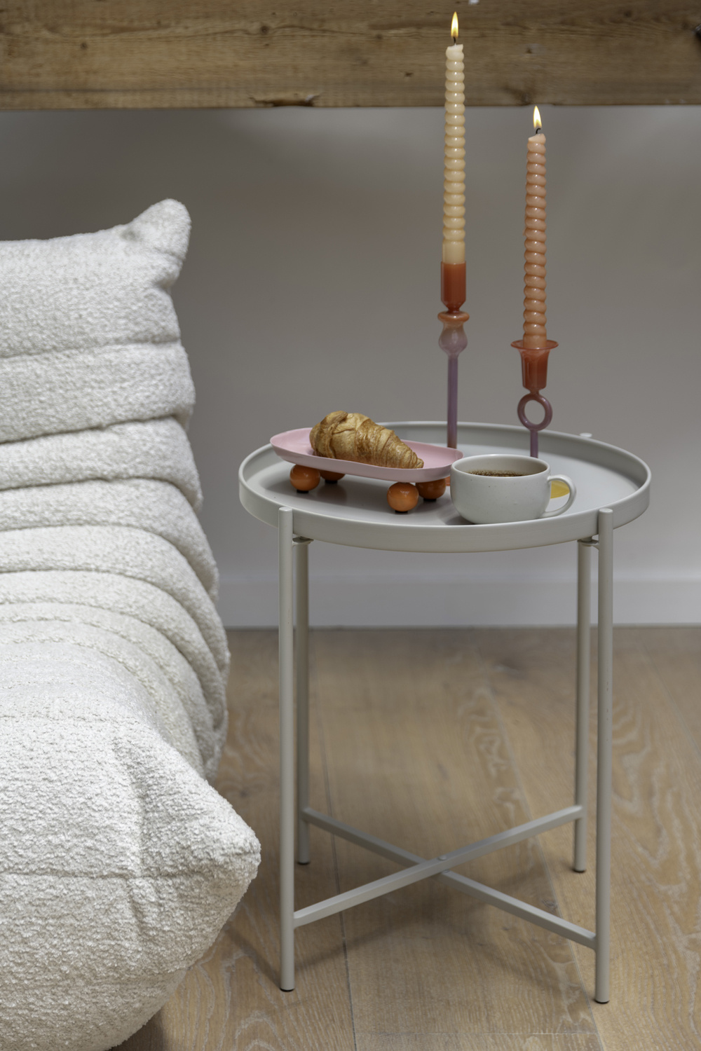 Leitmotiv - Bijzettafel Meseta - Warmgrijs