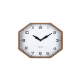 Karlsson - Wandklok Modern Factory Octagon - Mocha brown & black