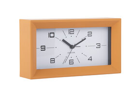 Karlsson - Wekker Lujo Rectangle - Ochre yellow & navy blue