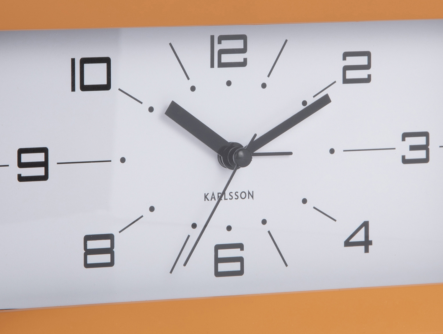 Karlsson - Wekker Lujo Rectangle - Ochre yellow & navy blue