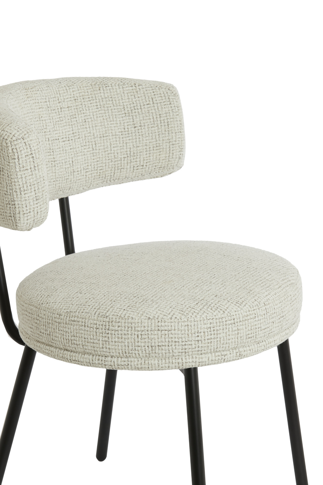 Light & Living - Eetkamerstoel HARVIE - 57x55x77 cm - Wit - Set van 2