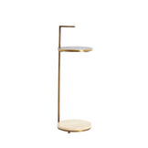 Light & Living - Bijzettafel LEDA - Ø26x76 cm - Bruin