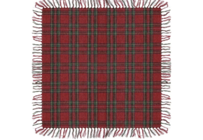 Unique Living - Tafelkleed Xmas Tartan - 90x90cm - Red