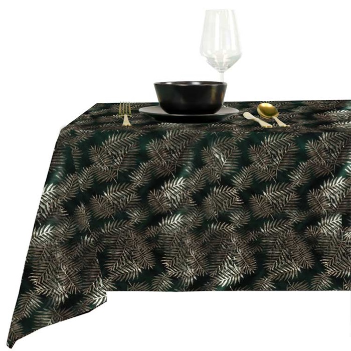 Unique Living | Tafelkleed Sid 150x300cm dark green