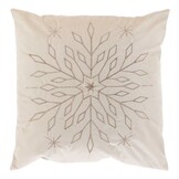 Unique Living - Sierkussen Snowflake - 45x45cm - Wit