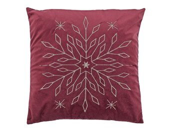 Unique Living - Sierkussen Snowflake - 45x45cm - Rood