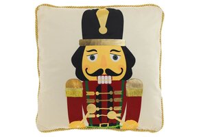 Unique Living - Sierkussen Nutcracker - 45x45cm - Wit