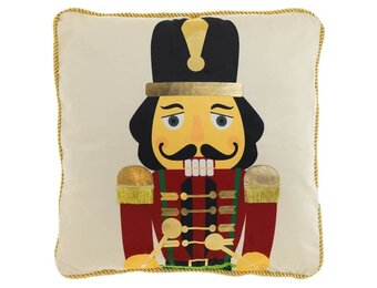 Unique Living - Sierkussen Nutcracker - 45x45cm - Wit