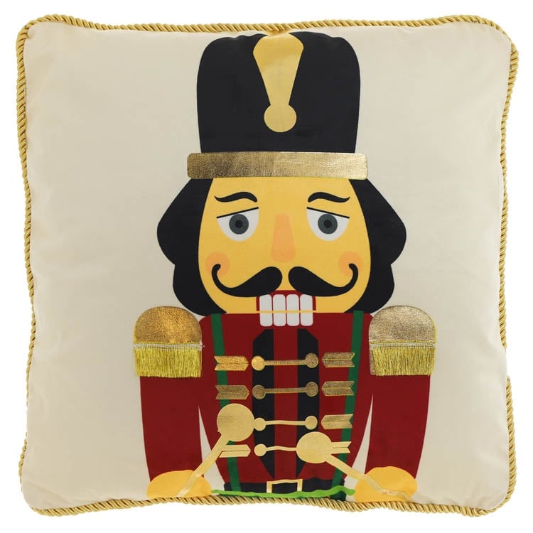 Unique Living - Sierkussen Nutcracker - 45x45cm - Wit