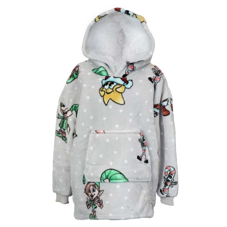 Unique Living - Hoodie Xmas Natale - 60x67cm - Grijs