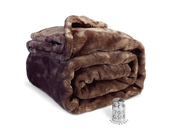 Unique Living - Plaid Silke - 150x200cm - Bruin