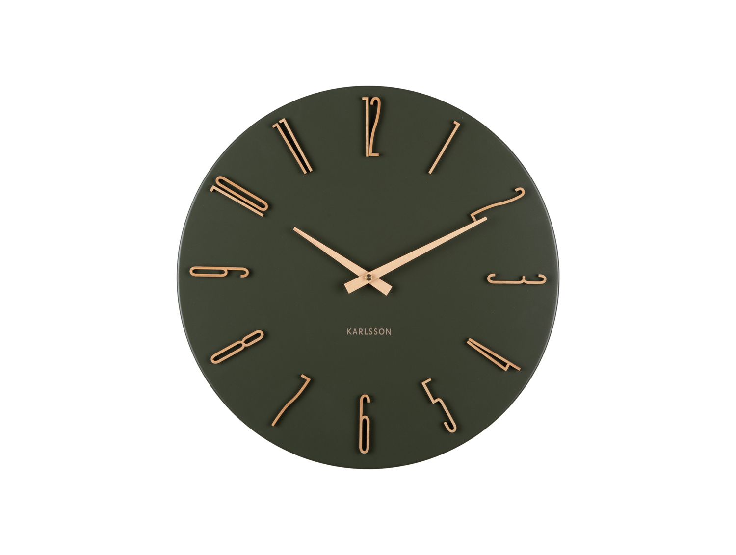 Karlsson - Wandklok Esmerado - Luxury green- Ø40cm