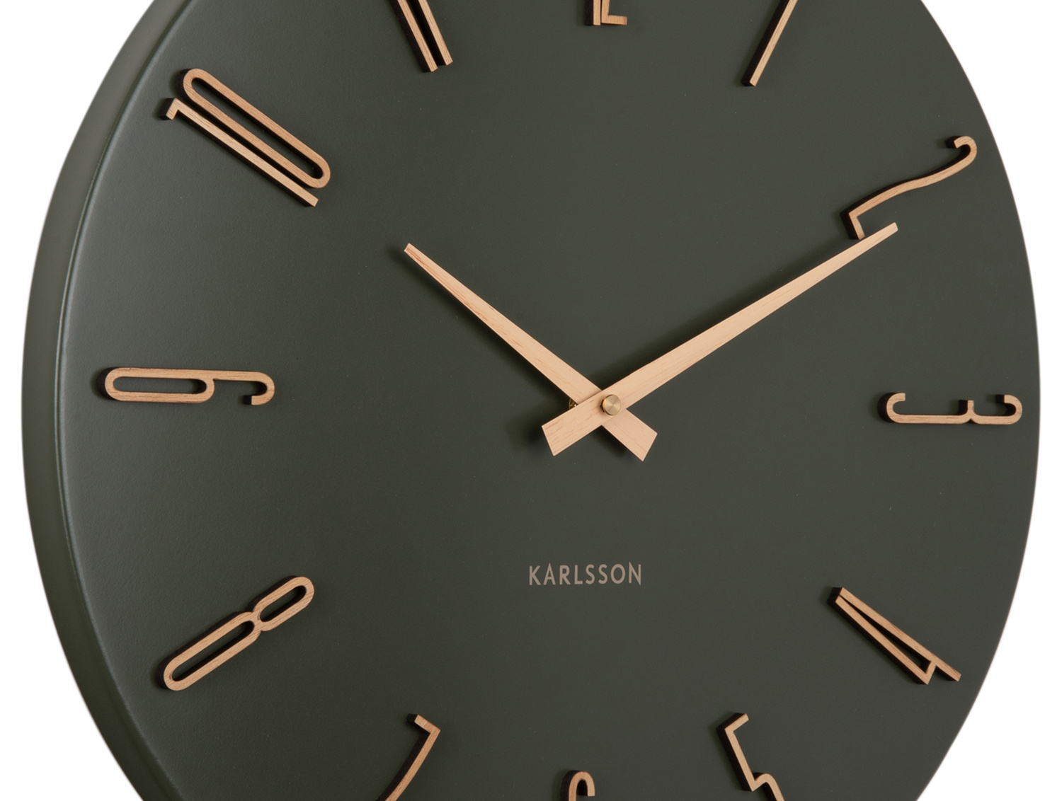 Karlsson - Wandklok Esmerado - Luxury green- Ø40cm
