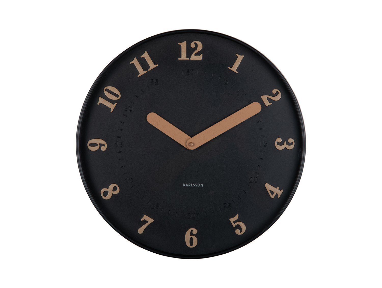 Karlsson - Wandklok Amena - Zwart- Ø40cm