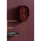 Karlsson - Wandklok Tweet - Bordeauxrood