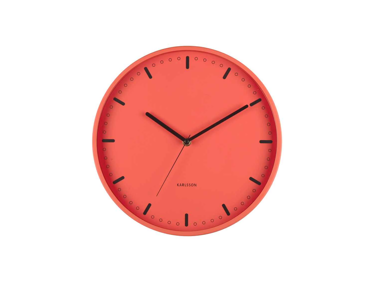Karlsson - Wandklok Cool Retro - Brilliant orange- Ø30cm