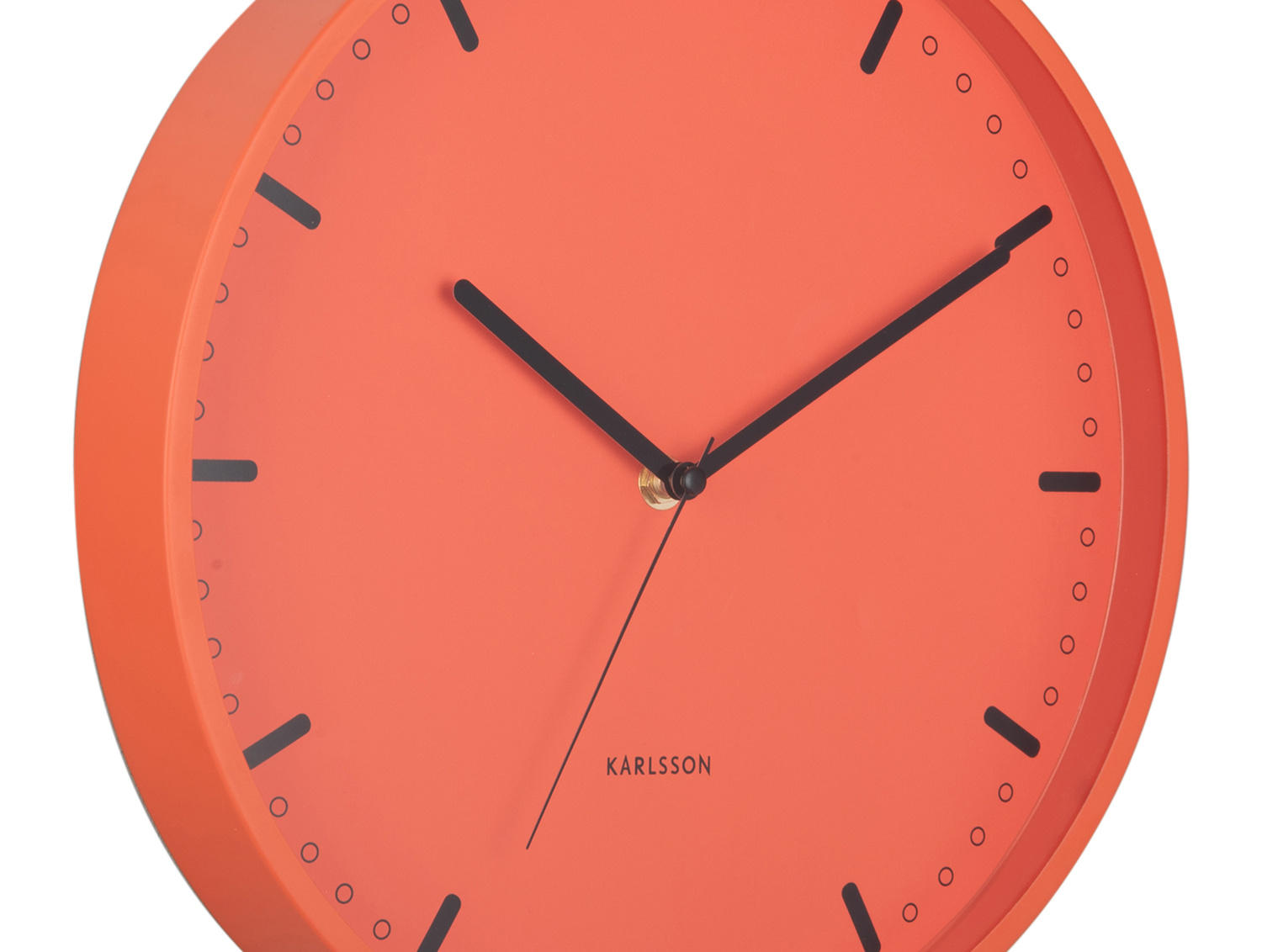 Karlsson - Wandklok Cool Retro - Brilliant orange- Ø30cm