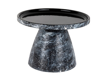 Leitmotiv - Bijzettafel Mosaic Marble - Zwart