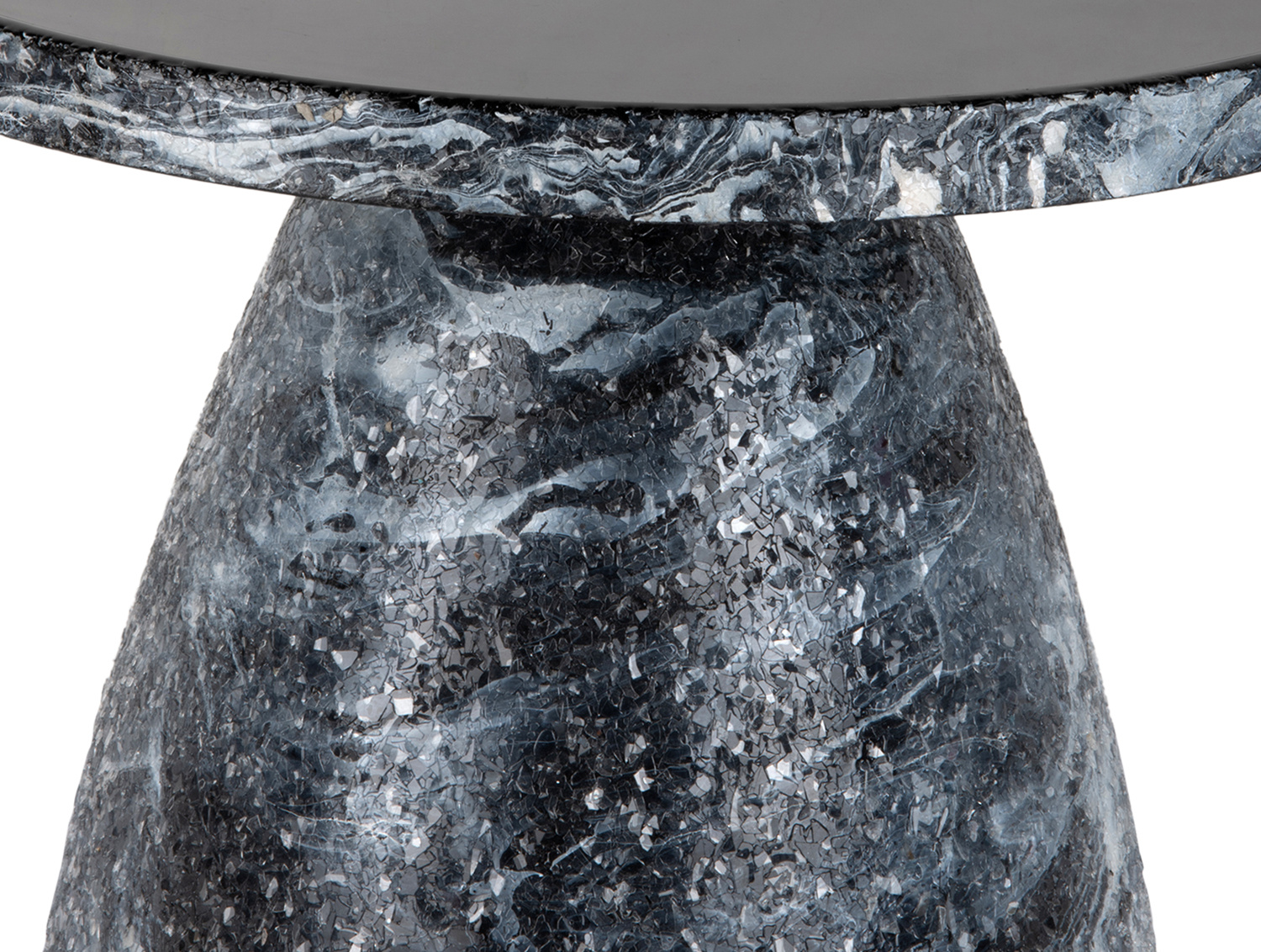 Leitmotiv - Bijzettafel Mosaic Marble - Zwart