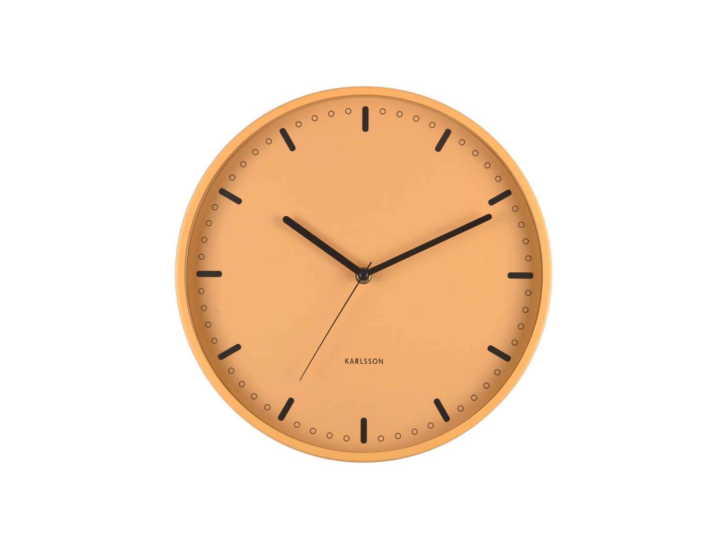 Karlsson - Wandklok Cool Retro - Mango yellow- Ø30cm