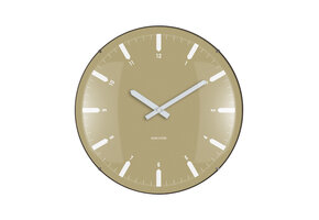 Karlsson - Wandklok Realista Dome - Olijfgroen- Ø35cm