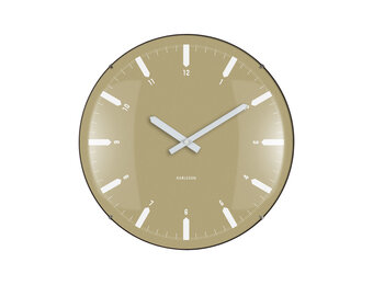 Karlsson - Wandklok Realista Dome - Olijfgroen- Ø35cm