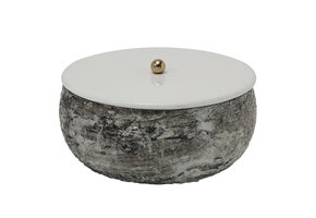 Present Time - Opbergbox Mosaic Marble - Wit