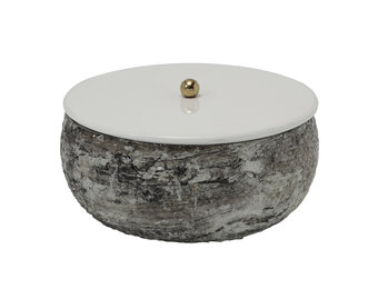 Present Time - Opbergbox Mosaic Marble - Wit