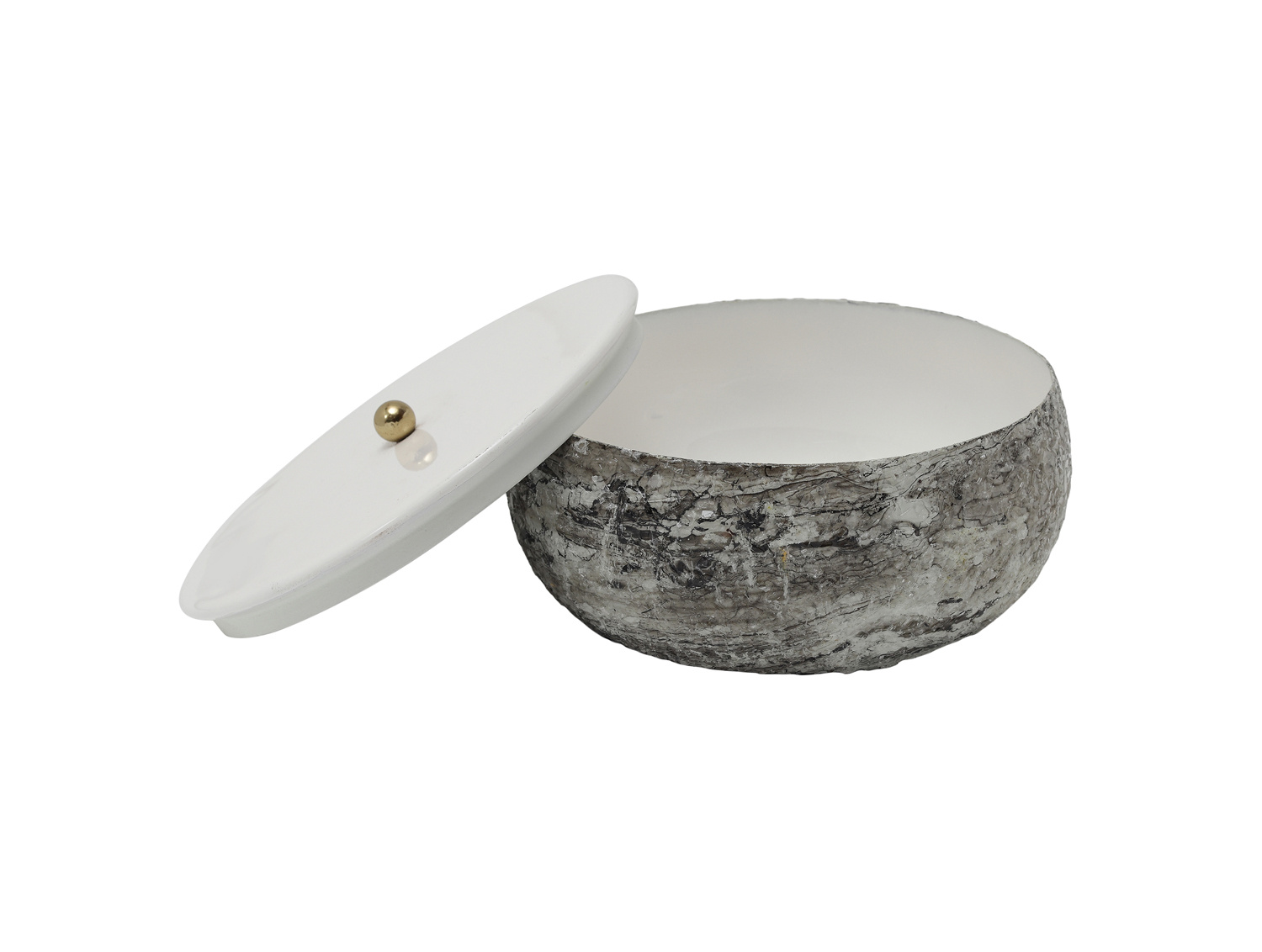 Present Time - Opbergbox Mosaic Marble - Wit