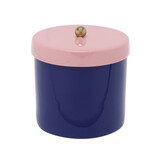 Present Time - Storage Jar Double Funky Small - Cobalt blue & soft pink