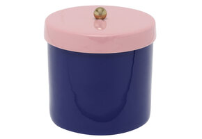 Present Time - Storage Jar Double Funky Small - Cobalt blue & soft pink