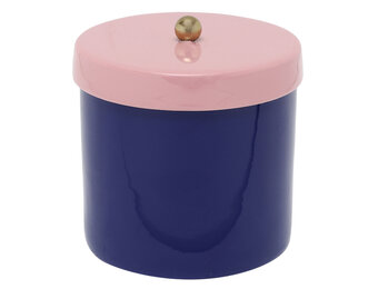 Present Time - Storage Jar Double Funky Small - Cobalt blue & soft pink