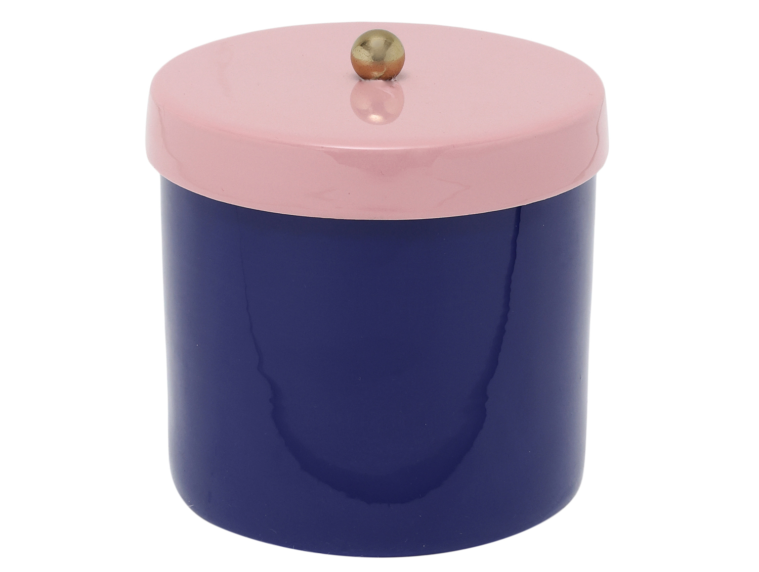 Present Time - Storage Jar Double Funky Small - Cobalt blue & soft pink