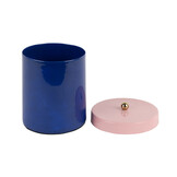 Present Time - Storage Jar Double Funky Small - Cobalt blue & soft pink