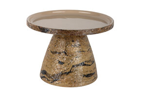 Leitmotiv - Bijzettafel Mosaic Marble - Bruin