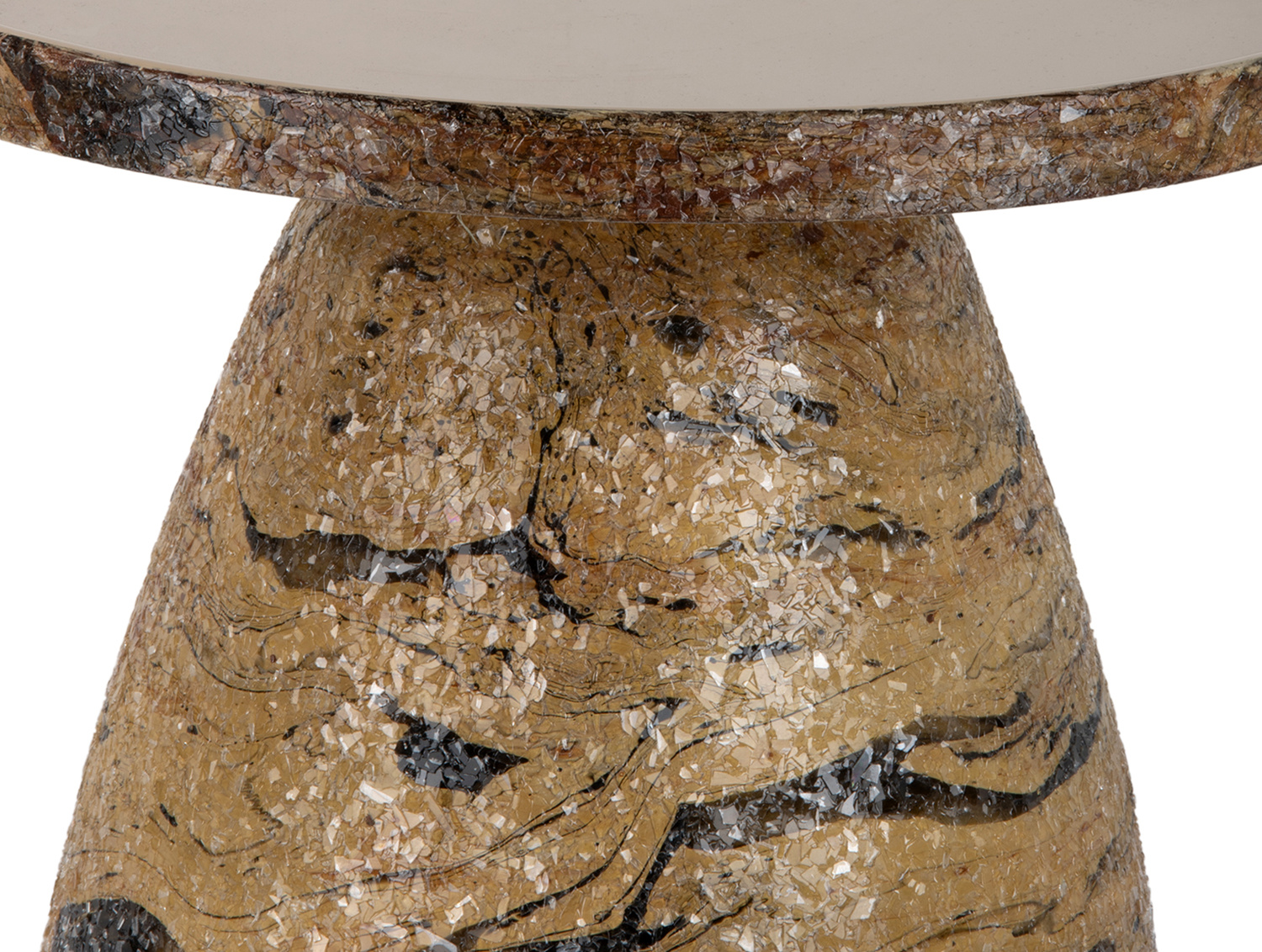 Leitmotiv - Bijzettafel Mosaic Marble - Bruin