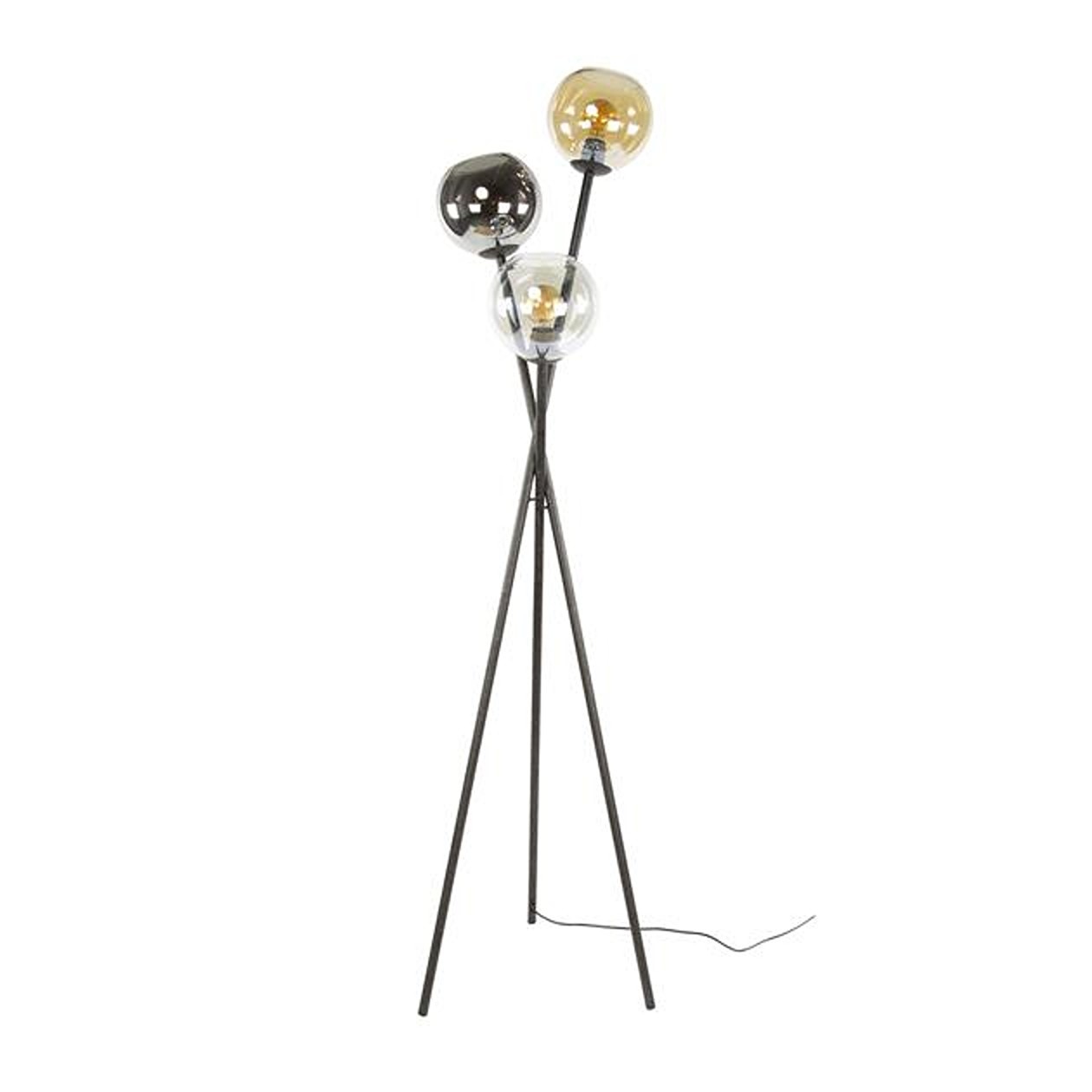 Hoyz Collection - Vloerlamp Multi Globe 3-lichts - Artic Zwart