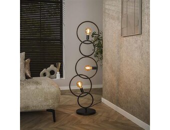 Hoyz Collection - Vloerlamp Loop 3-lichts - Artic Zwart