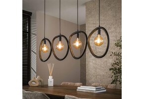 Hoyz Collection - Hanglamp Pebble 4 Lichts - Artic Zwart