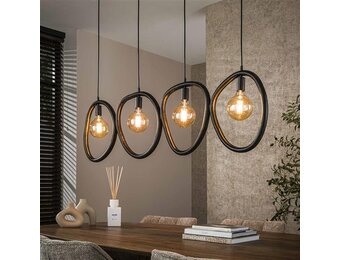 Hoyz Collection - Hanglamp Pebble 4 Lichts - Artic Zwart