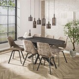 Hoyz Collection - Hanglamp Sepiora 6-lichts - Sienna Brown