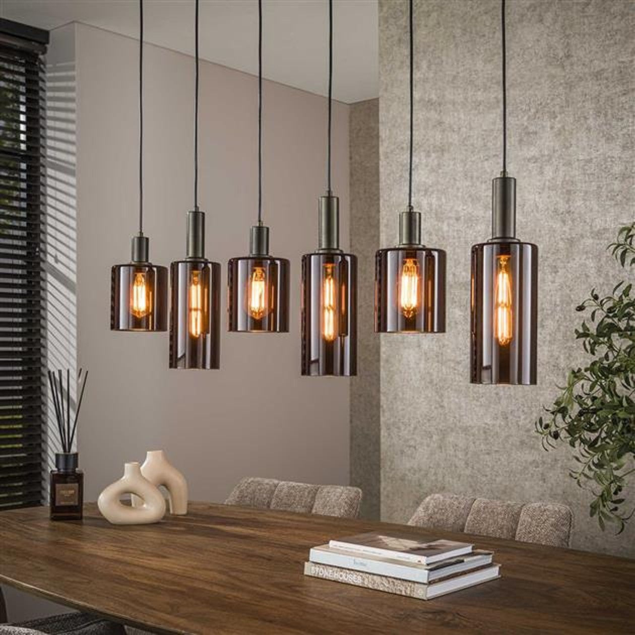 Hoyz Collection - Hanglamp Sepiora 6-lichts - Sienna Brown