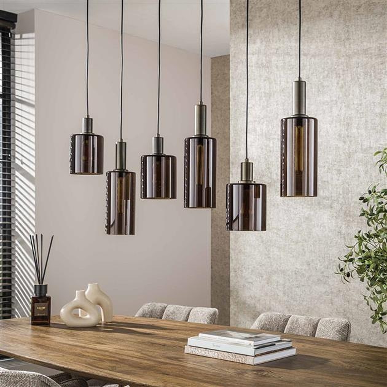 Hoyz Collection - Hanglamp Sepiora 6-lichts - Sienna Brown