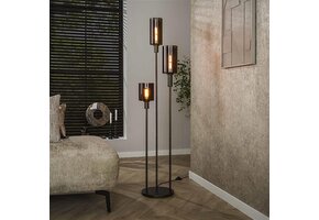 Hoyz Collection - Vloerlamp Sepiora Getrapt 3-lichts - Sienna Brown
