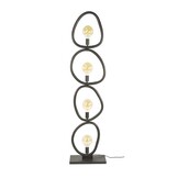 Hoyz Collection - Vloerlamp Pebble 4-lichts - Artic Zwart