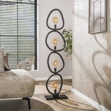 Hoyz Collection - Vloerlamp Pebble 4-lichts - Artic Zwart