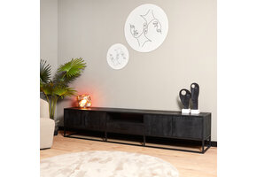 Starfurn - Tv meubel Denver - Zwart - 45x240x50 cm