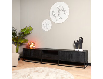 Starfurn - Tv meubel Denver - Zwart - 45x240x50 cm